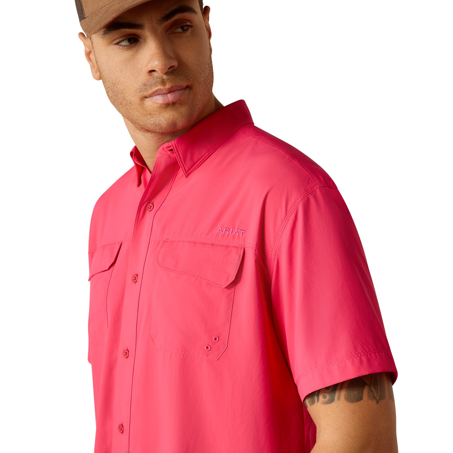 Ariat Men's VentTEK Outbound Pink Hibiscus Classic Fit Shirt 10048783