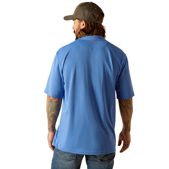 Ariat Men's Tek Seascape Blue Polo Shirt 10048835