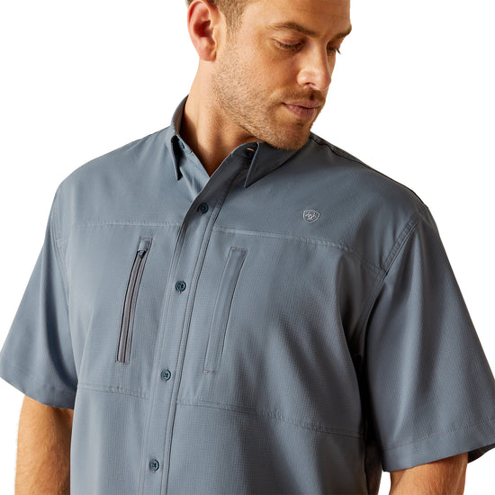 Ariat Men's VentTEK Newsboy Blue Classic Fit Shirt 10048844