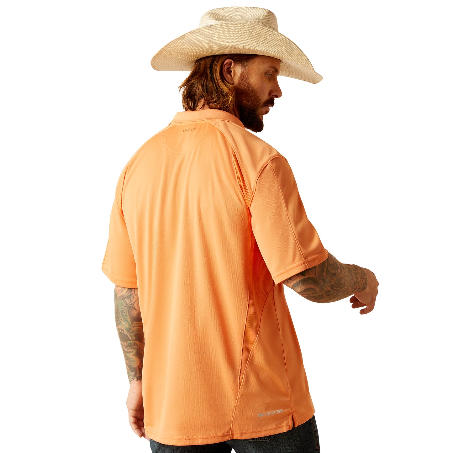 Ariat Men's AC Prawn Orange Polo Shirt 10048849