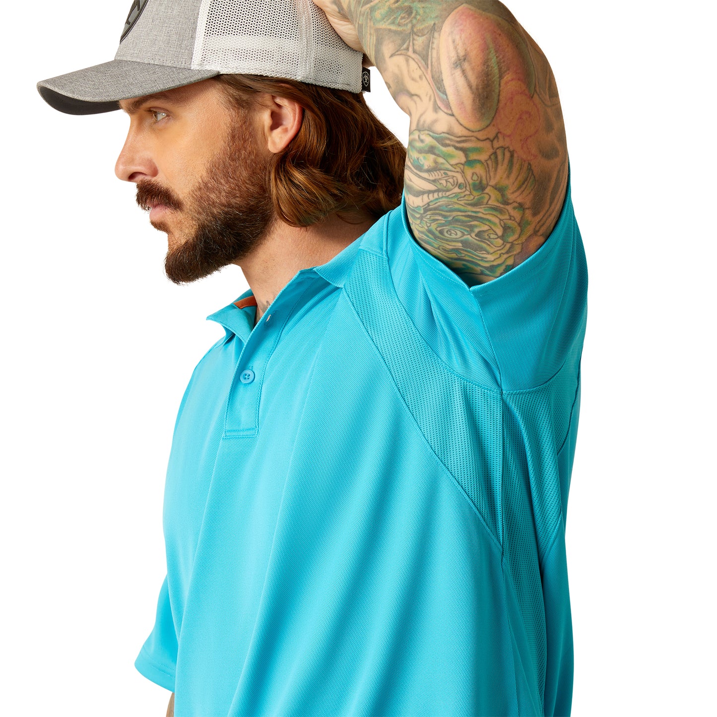 Ariat Men's AC Polo Turquoise Reef Shirt 10048850