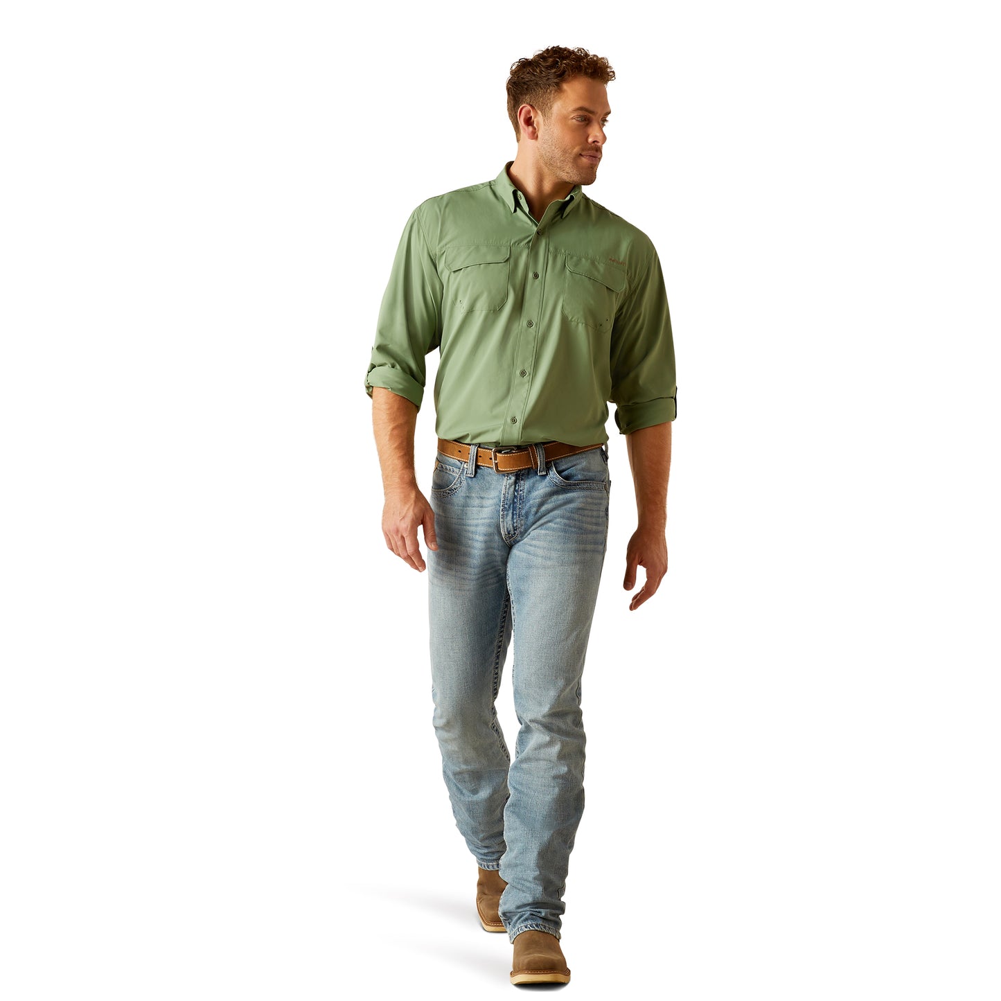 Ariat Men's VentTEK Outbound Parsley Green Classic Fit Shirt 10049014
