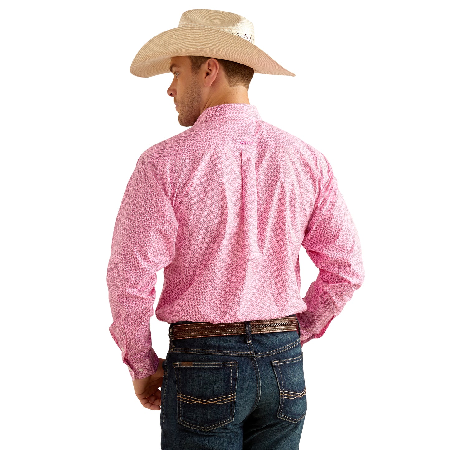 Ariat Men's Wrinkle Free Oden Rose Violet Classic Fit Shirt 10050529