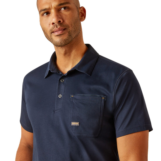 Ariat Men's Rebar Foreman Navy Polo Shirt 10048615
