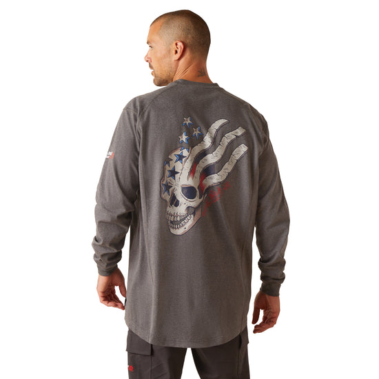 Ariat Men's FR Air American Scream Charcoal Heather T-Shirt 10048961
