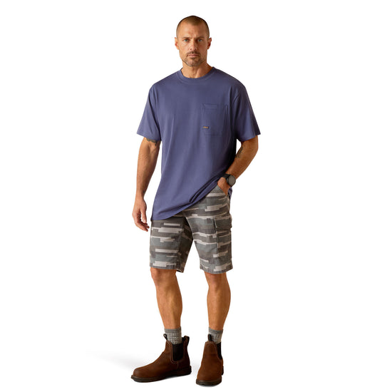 Ariat Men's Rebar Cotton Strong Stacking Dimes Blue Indigo T-Shirt 10048981