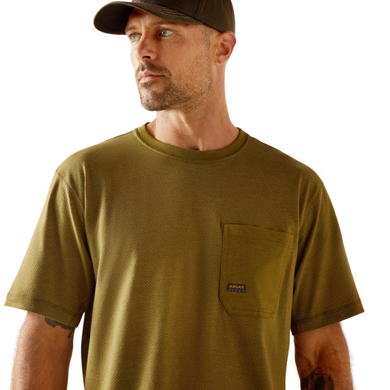 Ariat Men's Rebar Workman 360 Airflow Lichen Heather T-Shirt 10048984
