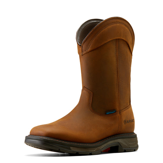 Ariat Men's 11" Workhog XT  Wellington Distressed Brown Work Boots 10050832