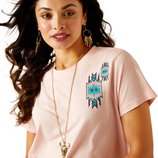 Ariat Ladies Granger Blushing Rose Buffalo Print T-Shirt 10048645