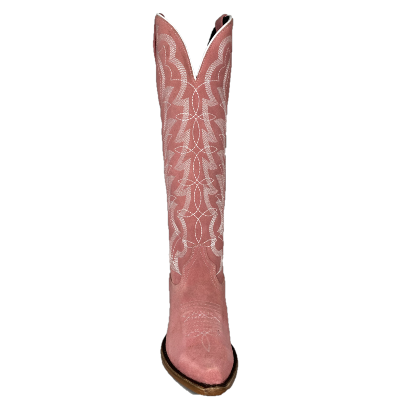 Caborca Silver® Tennessee Whiskey Gamuza Rosa Snip Toe Boots SLMAF056