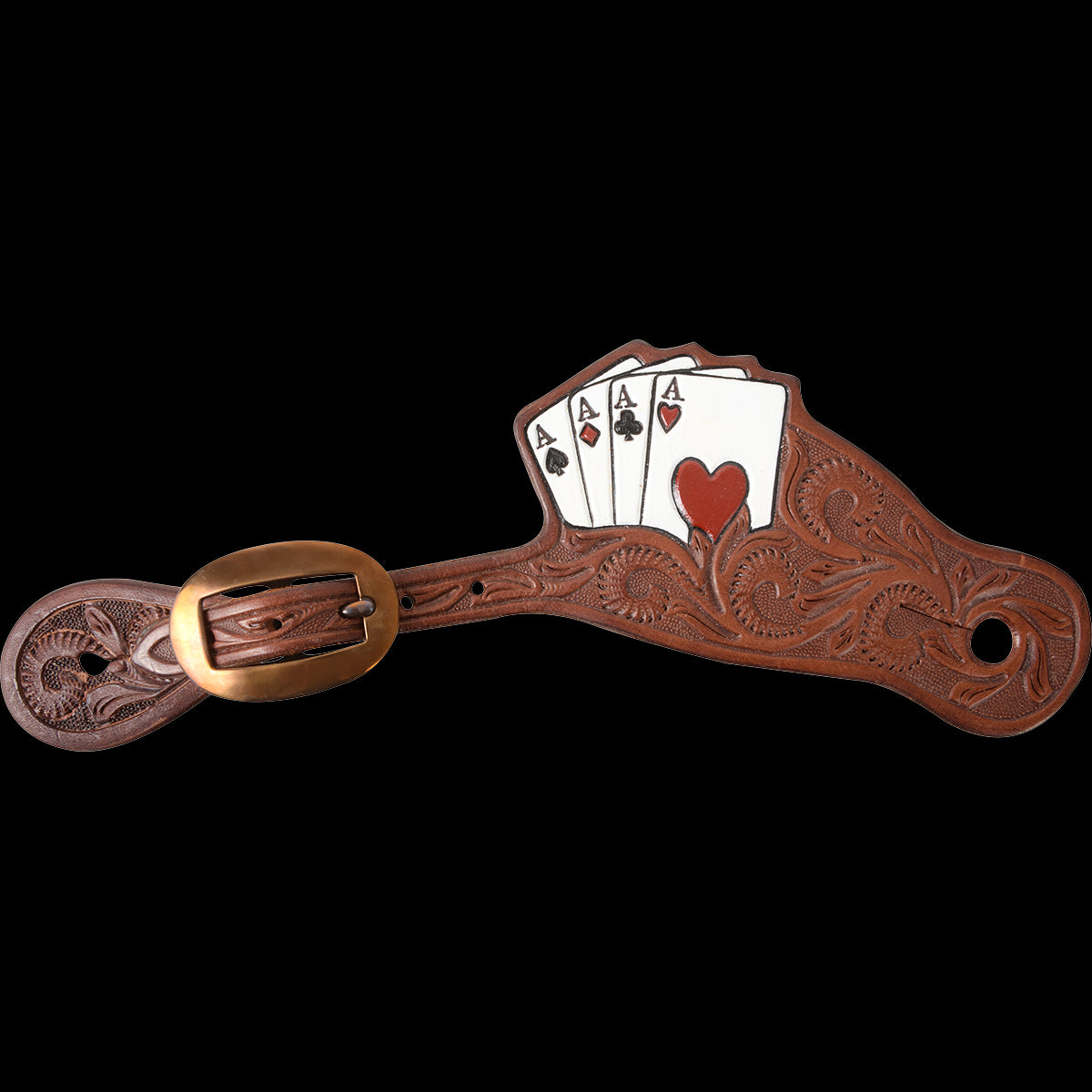 Martin Tombstone Spurstrap with Card Suite Tooling