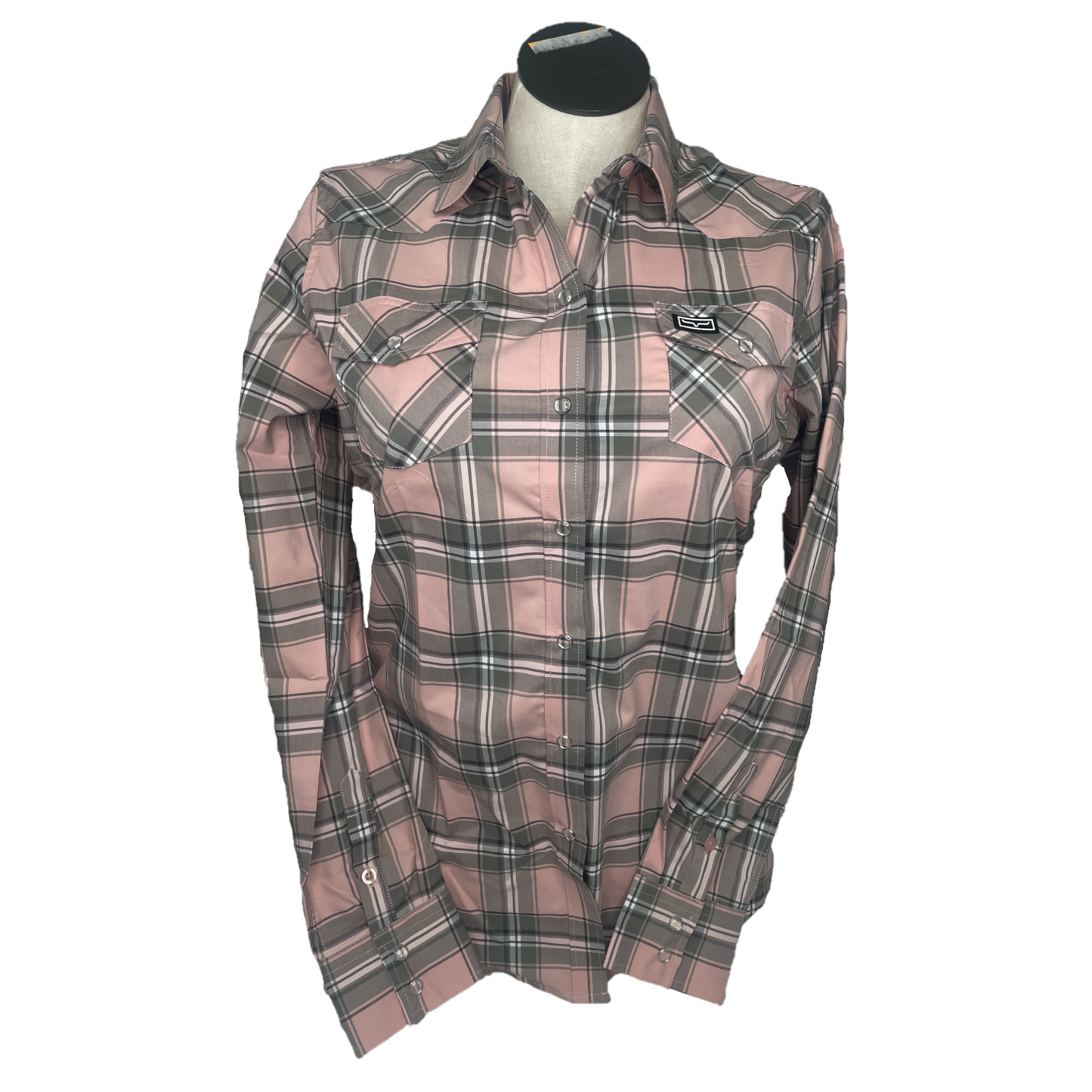 Kimes Ranch® Ladies Stroker Plaid Pink Button Down Shirt STR-PINK