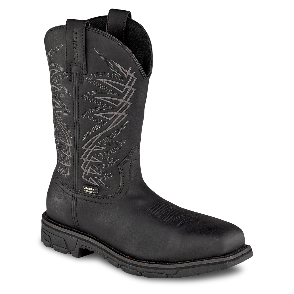 Irish Setter by Red Wing Marshall Black H20 Steel Toe Work Boots