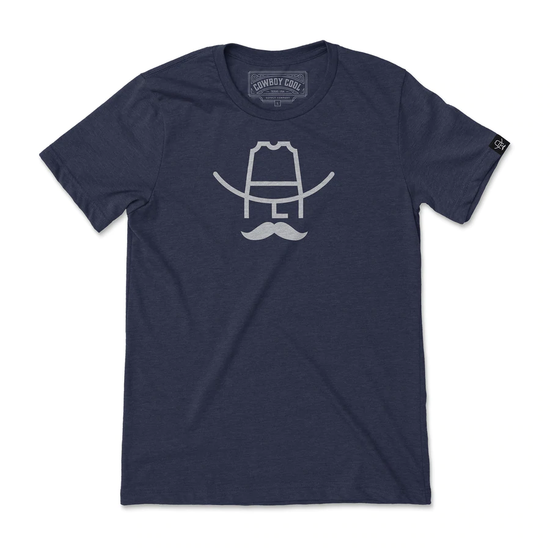 Cowboy Cool® Men's Hank Heather Navy Short Sleeve T-Shirt T042