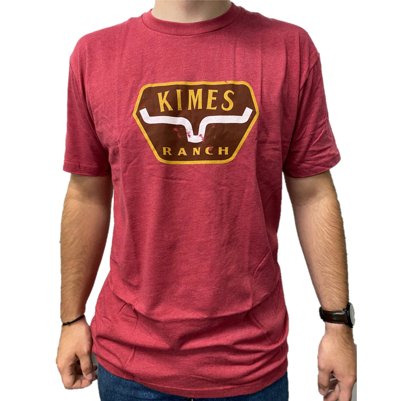 Kimes Ranch® Men's The Distance Cardinal Red Graphic T-Shirt TDT-CARD
