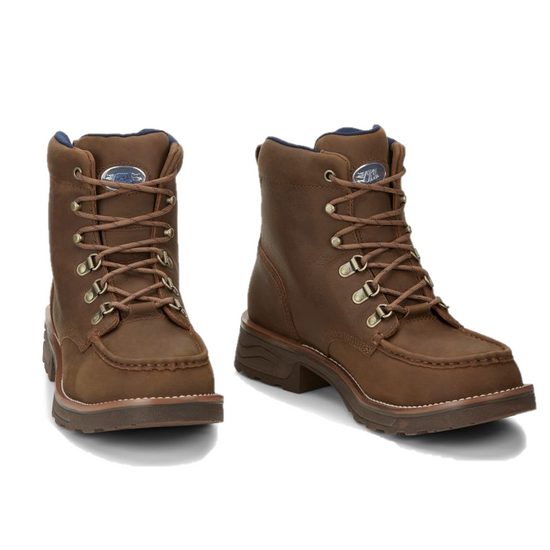 Tony Lama® Men's Conductor 6" Brown Composite Moc Toe Boots TW3410