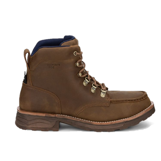 Tony Lama® Men's Conductor 6" Brown Composite Moc Toe Boots TW3410