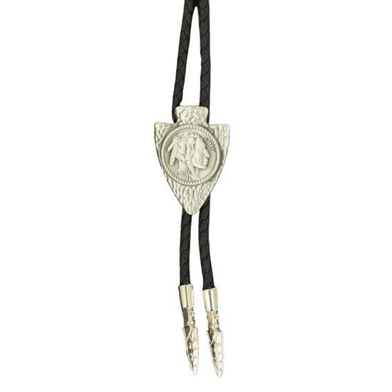 Load image into Gallery viewer, Double S Arrowhead Bolo Tie 2217836
