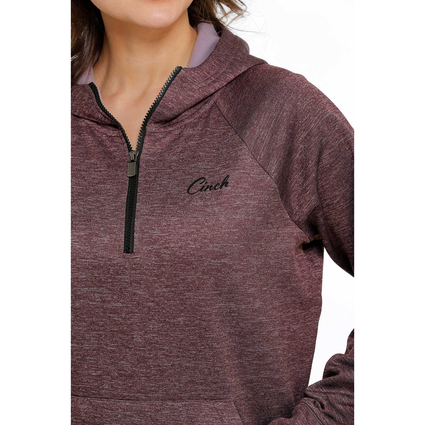 Cinch Ladies Logo Fleece Purple Pullover Hoodie MAK7899002