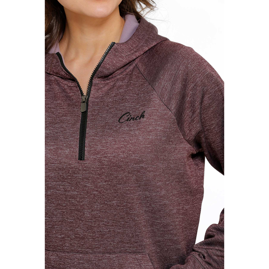 Cinch Ladies Logo Fleece Purple Pullover Hoodie MAK7899002
