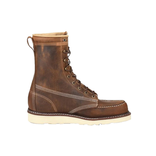 Carolina® Men's Dark Brown Domestic Moc Toe Wedge Work Boots CA8012