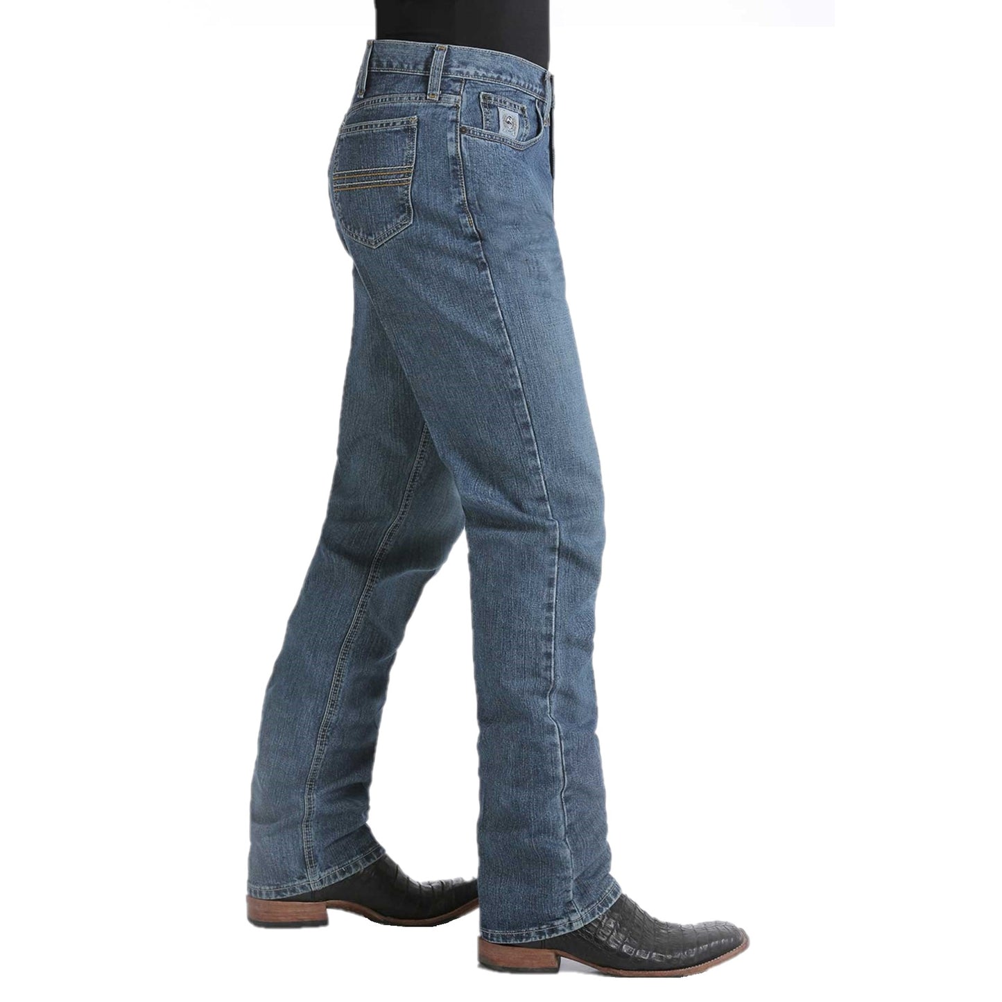 Cinch Men's Slim Fit Silver Label Medium Stonewash Jeans MB98034001