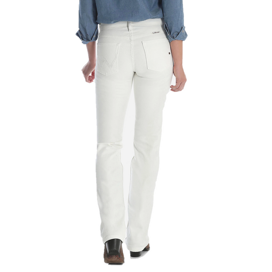 Wrangler Ladies Ultimate Riding Q-Baby White Bootcut Jeans WRQ20WS