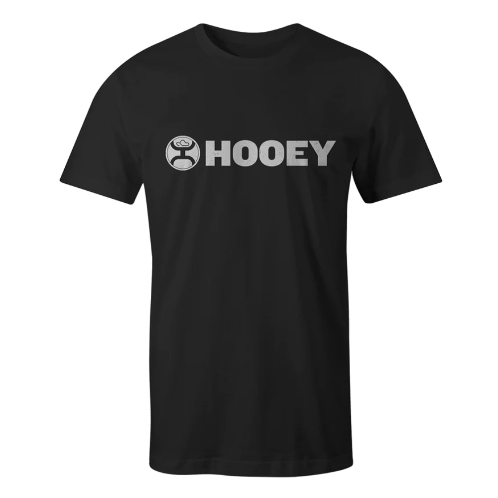 Hooey Men's Lock Up Logo Black T-Shirt HT1407BK