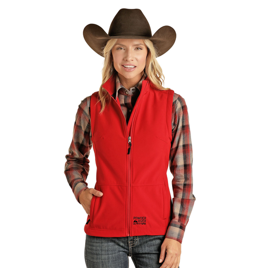 Powder River® Ladies Performance Red Softshell Vest 58-9657-63