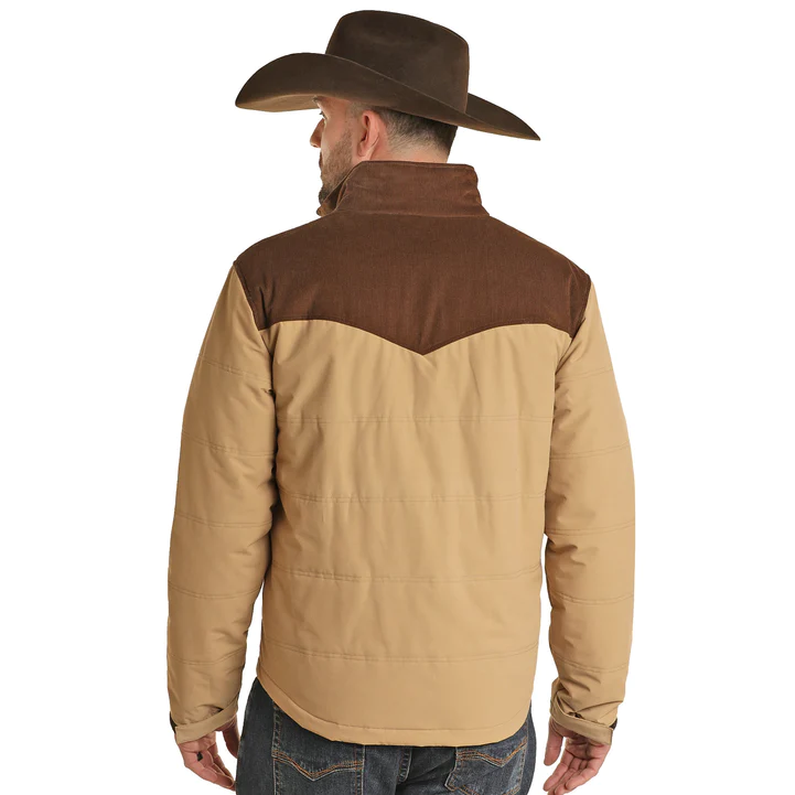 Rock & Roll Denim Men's Vintage Tan Corduroy Yoke Jacket VM92C01948