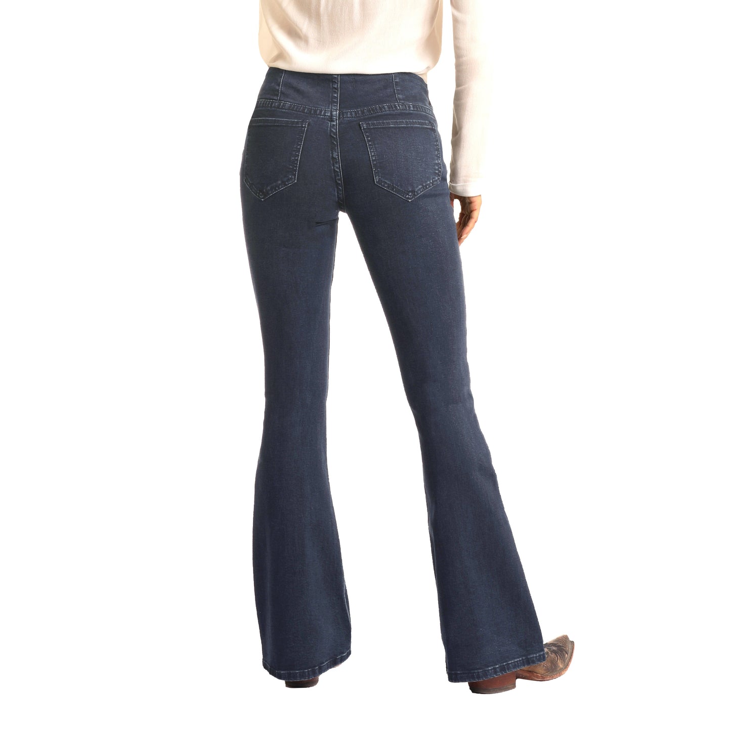 Rock & Roll Denim Ladies Mid Rise Bargain Bell Jeans W1P6101