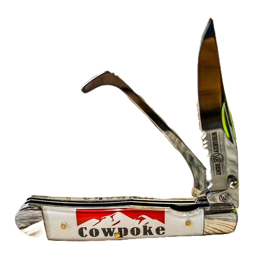 Whiskey Bent Cowpoke Hoofpick With Clip Pocket Knife WB20-10