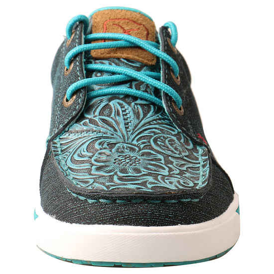 Twisted X Children's Lace Dark Teal & Teal Kick Shoes YCA0011