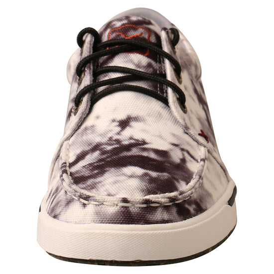 Twisted X Ladies Black And White Tie-Dye Lace Up Kick Shoes WCA0041