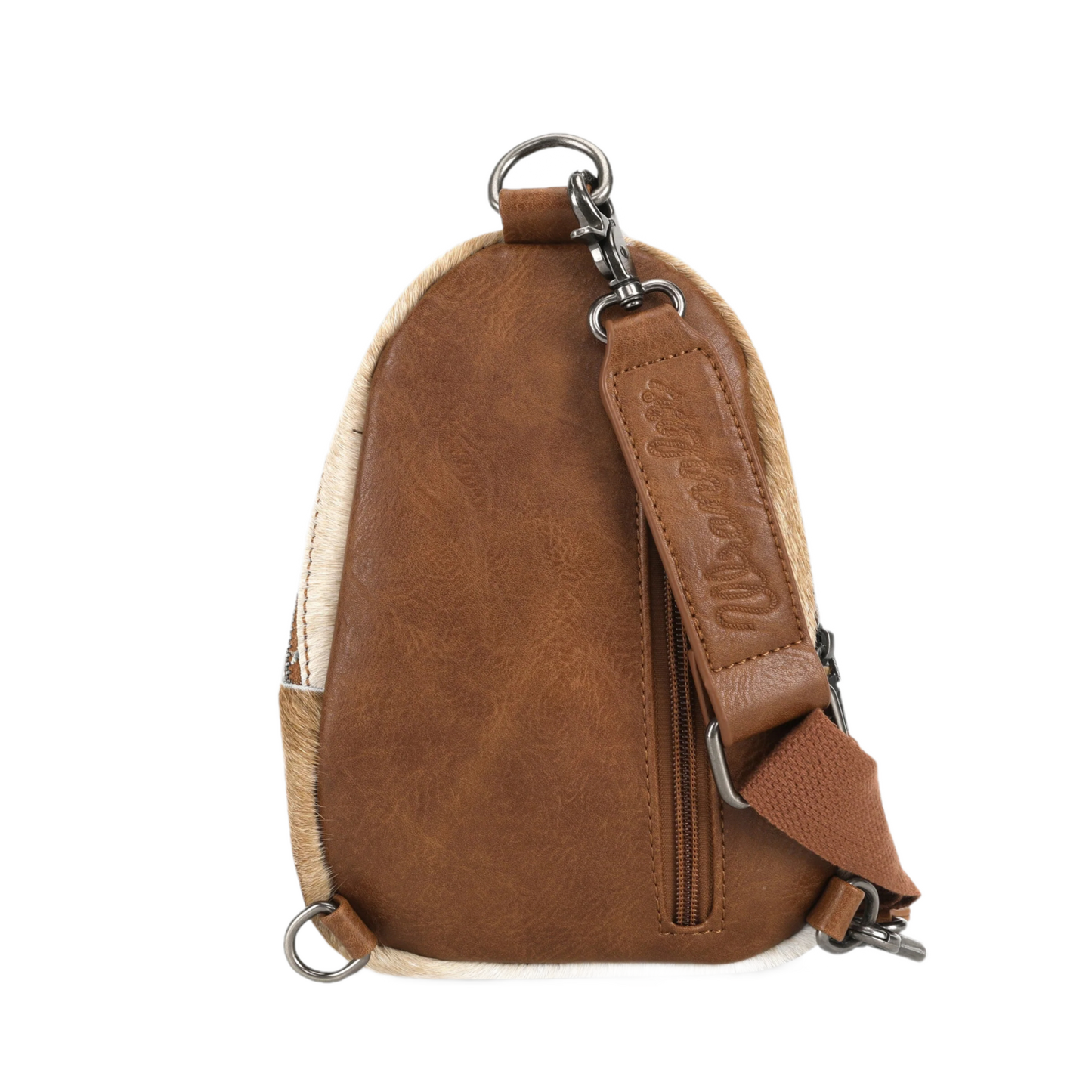 Wrangler Ladies Genuine Cowhide Brown Crossbody Sling Bag WG106-S9110BR