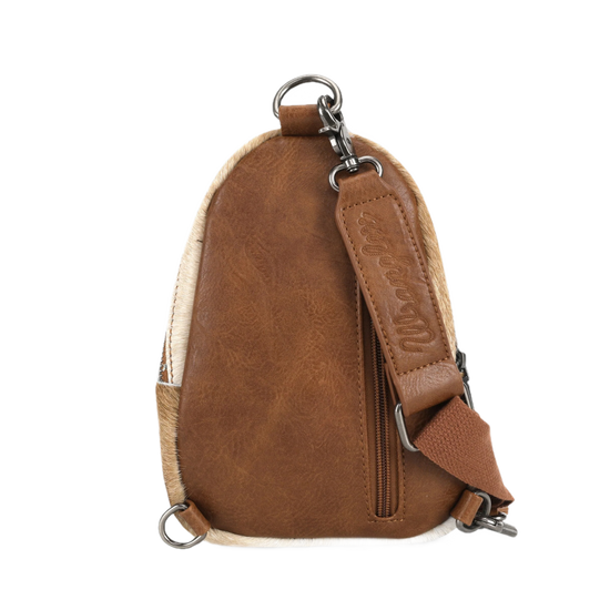 Wrangler Ladies Genuine Cowhide Brown Crossbody Sling Bag WG106-S9110BR