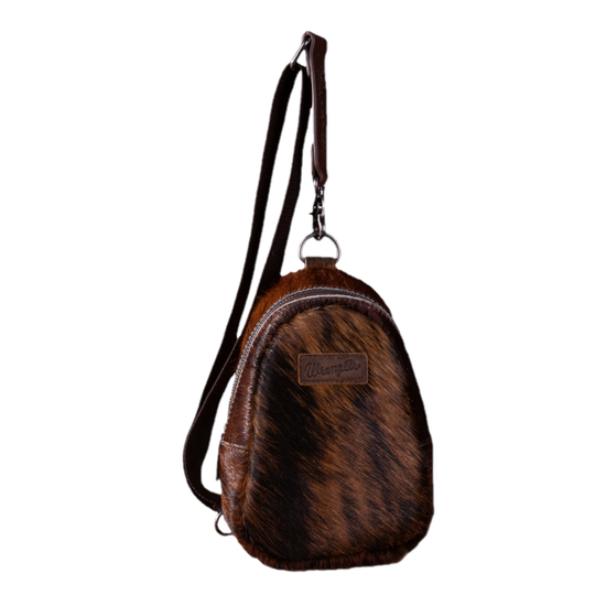 Wrangler Ladies Genuine Cowhide Coffee Brown Crossbody Sling Bag WG106-S9110CF