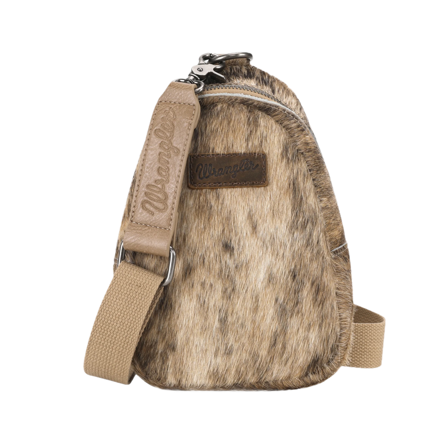Wrangler Ladies Genuine Cowhide Khaki Crossbody Sling Bag WG106-S9110KH