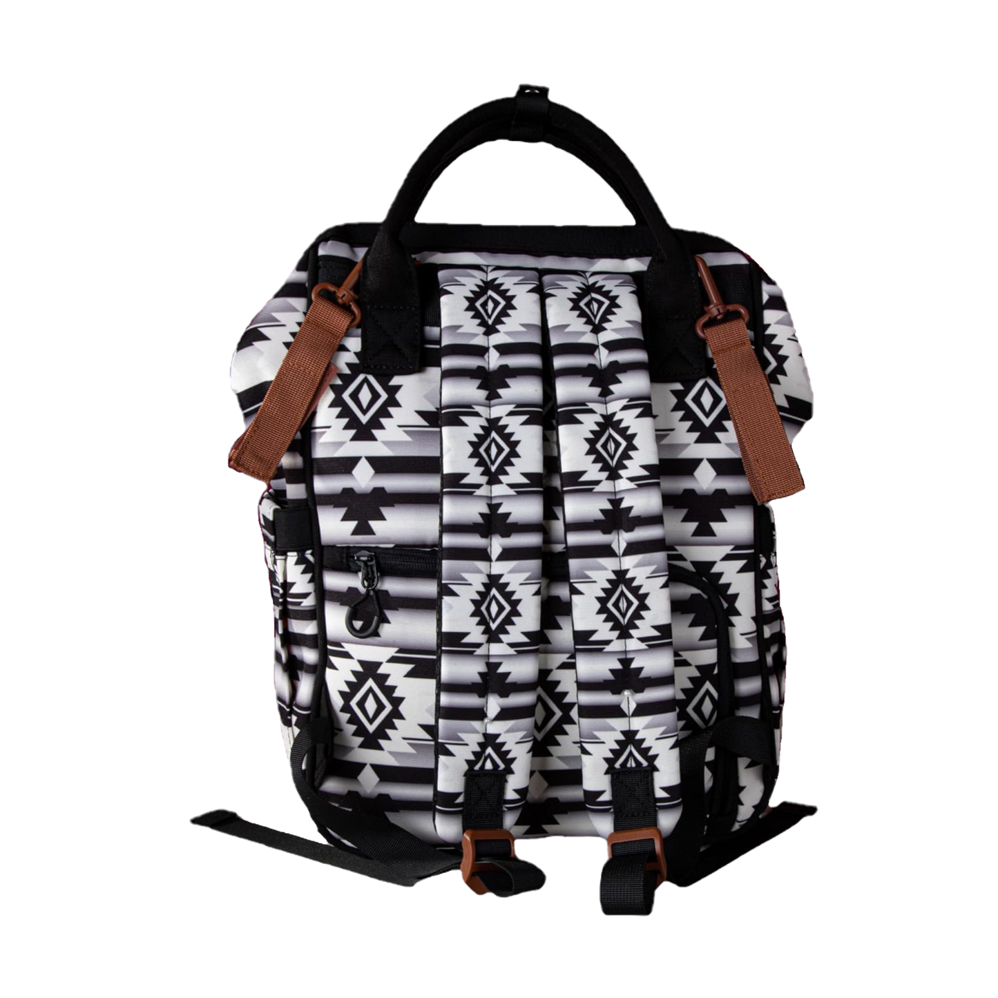Wrangler Allover Aztec Printed Black & White Backpack WG2204-9110BK