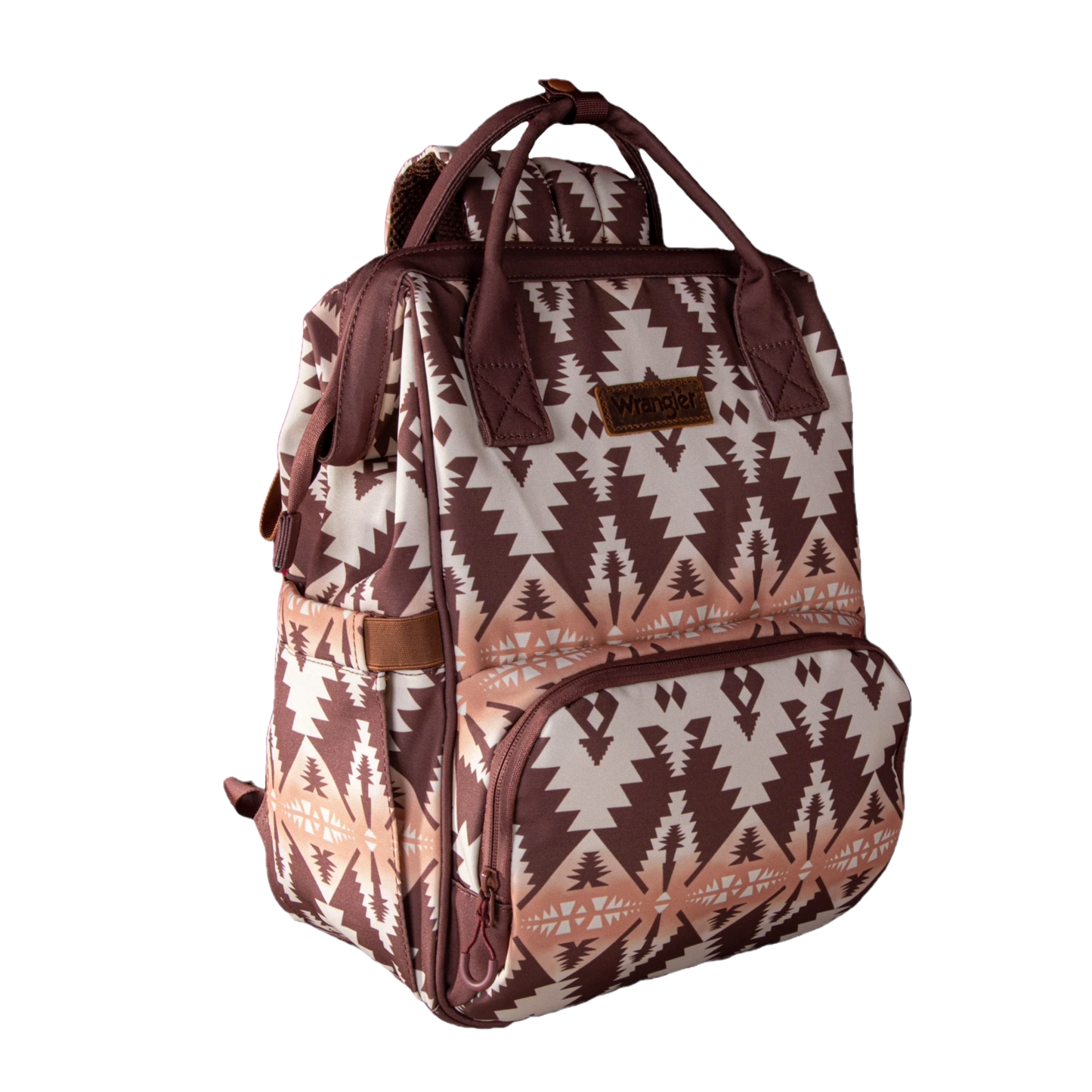 Wrangler Ladies Aztec Printed Brown Dual Sided BackpackWG2204-9110BR