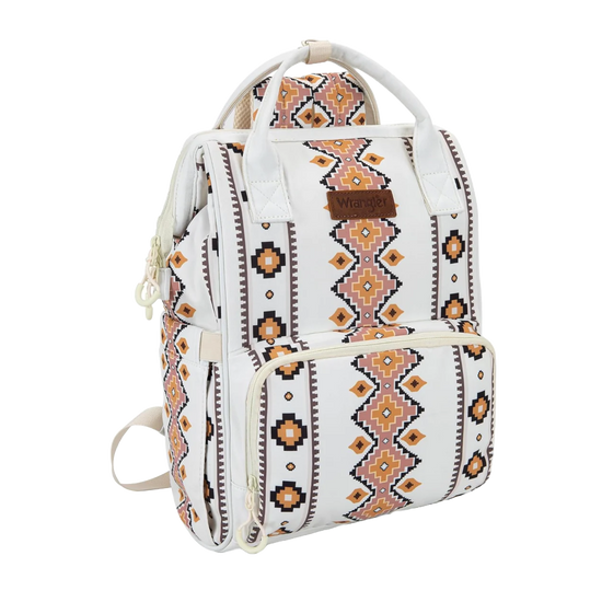 Wrangler Aztec Printed White Callie Backpack WG2204-9110TN