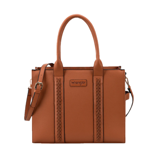 Wrangler Ladies Carry-All Brown Crossbody Tote Bag WG70-8317BR