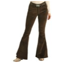 Rock & Roll Cowgirl® Ladies Corduroy Dark Olive Bell Bottoms WHB7523
