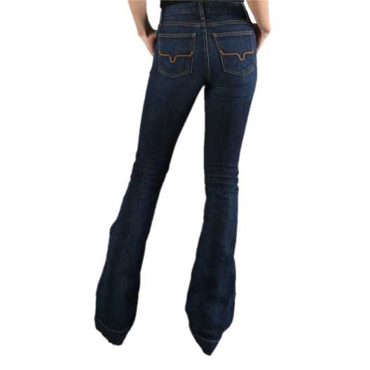Kimes Ranch Ladies Jennifer High Rise Wide Flare Dark Wash Jeans WJ-10514