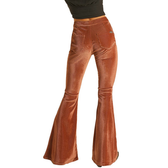 Rock & Roll Denim Ladies Bargain Bell Corduroy Copper Pants WPB2673