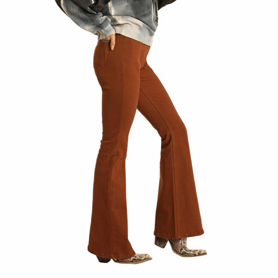 Rock & Roll Denim Ladies Bargain Bell Pecan Brown Flare Jeans WPH1709