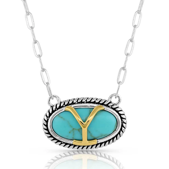 Montana Silversmiths® Ladies Yellowstone  Turquoise Necklace YELNC5300