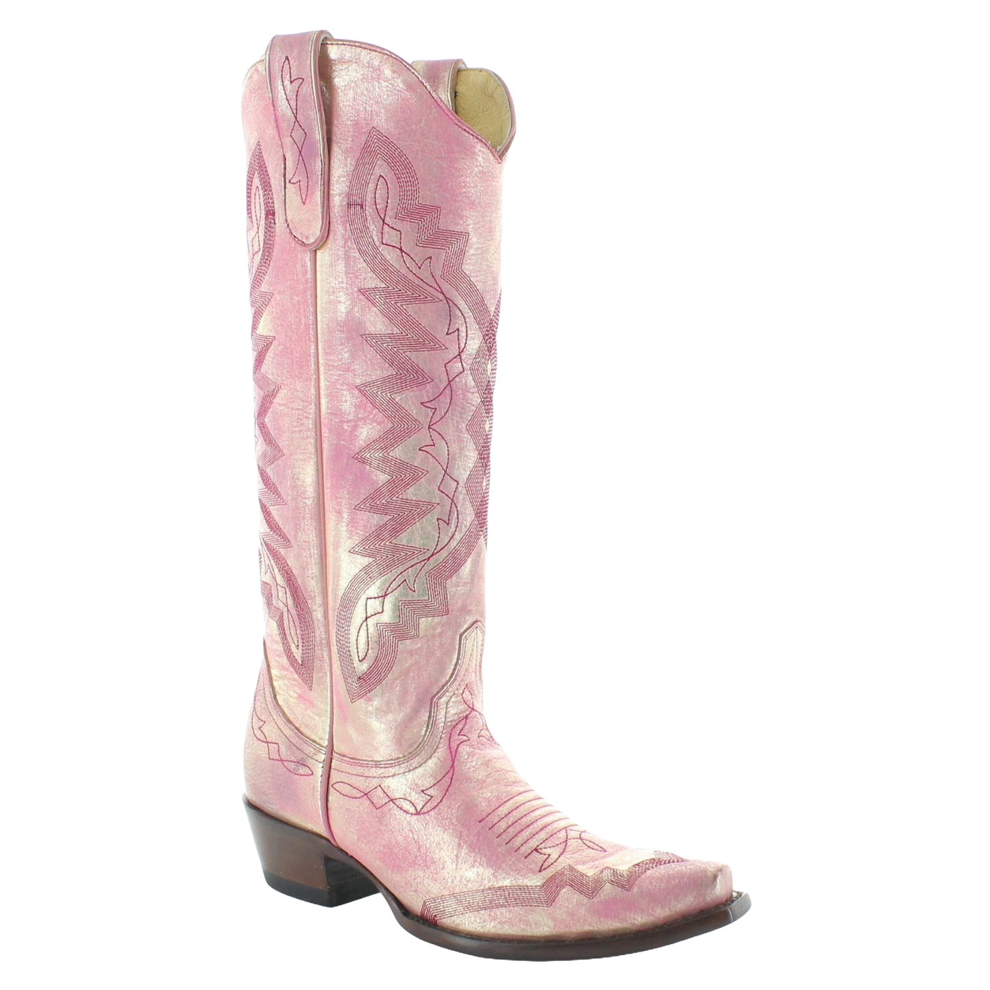 Yippie Ki Yay Ladies Peyton Tall Pink & Gold Western Boots YL347-8