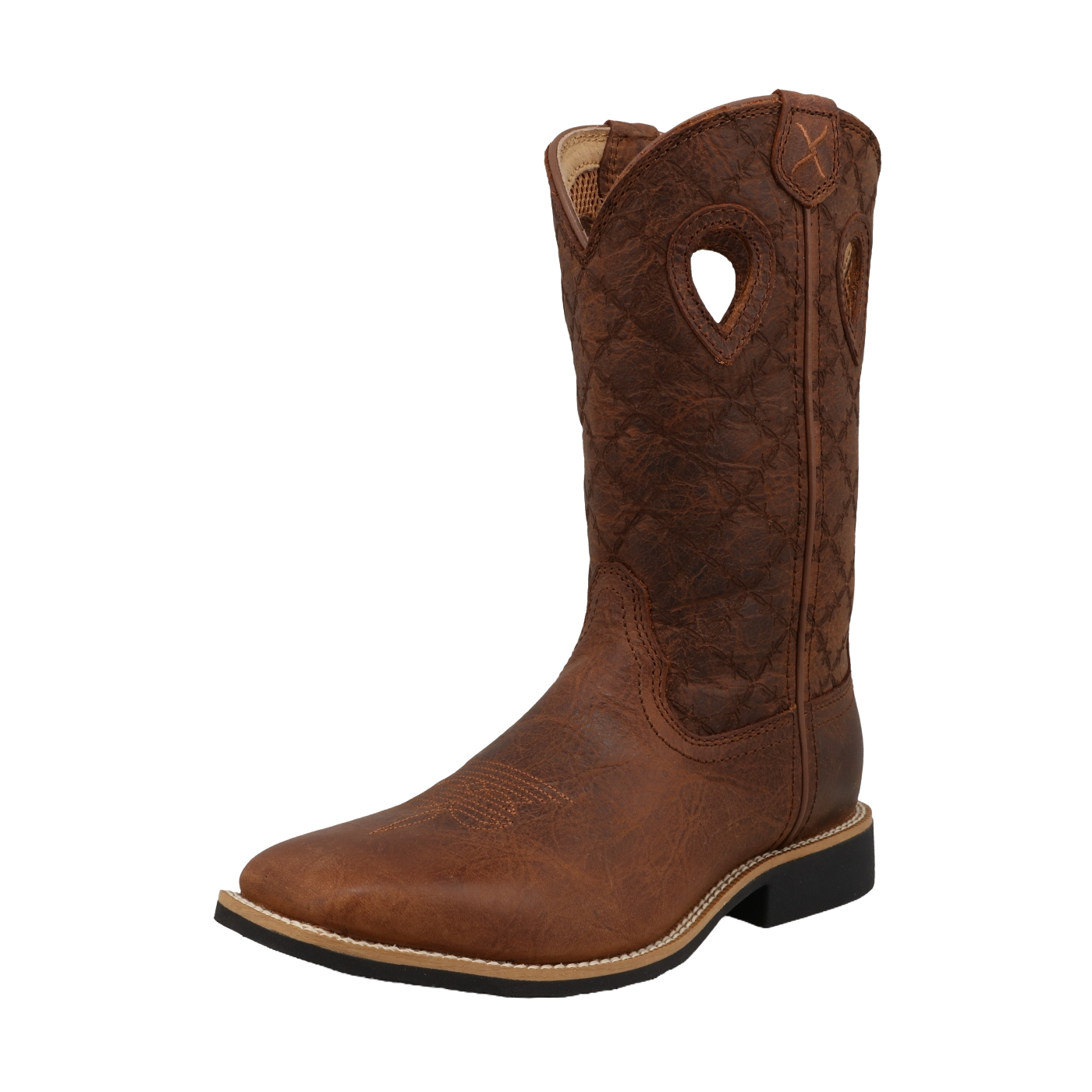 Twisted X Youth Rawhide & Brown Patina Top Hand Western Boots YTH0025