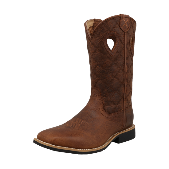 Twisted X Youth Rawhide & Brown Patina Top Hand Western Boots YTH0025